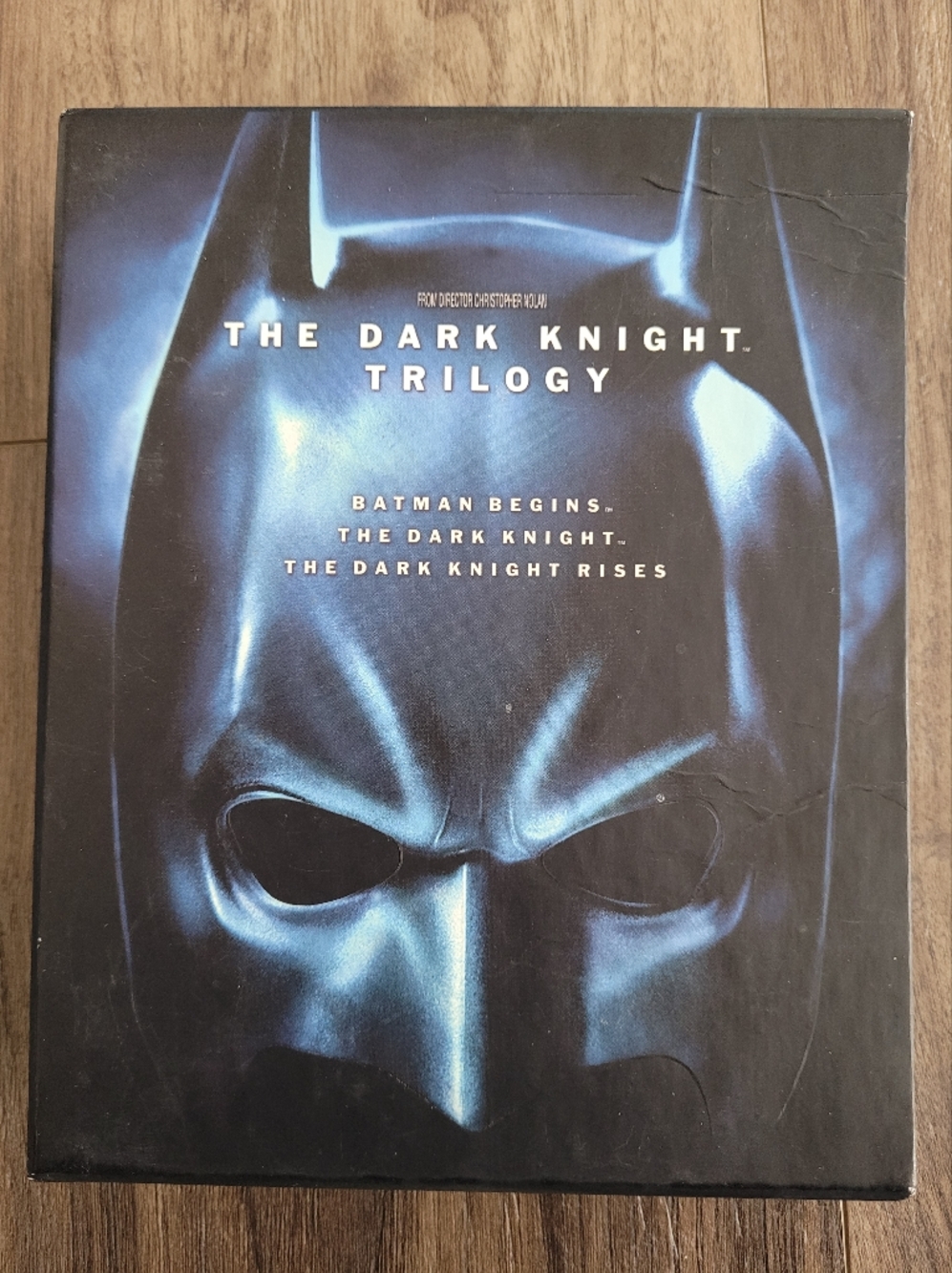 The Dark Knight Trilogy Blu-ray/DVD Box Set - Blue/Black Artwork